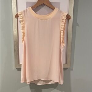 Elegant Peachy-pink Sleeveless Top